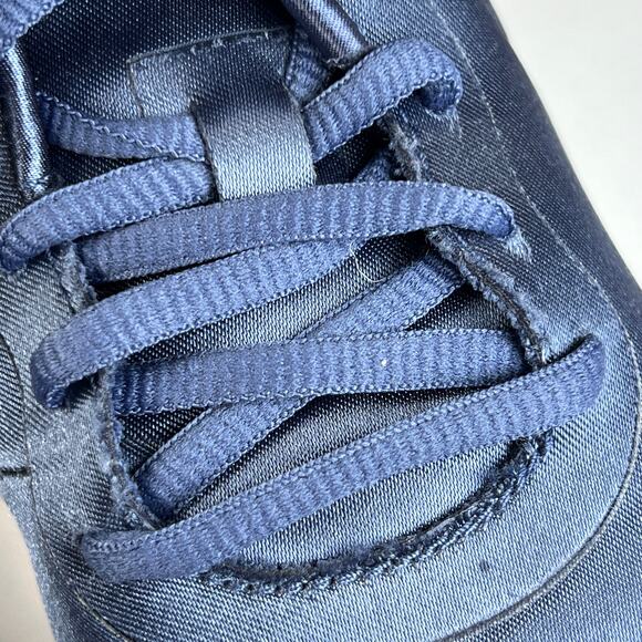 Nike Tanjun Premium Satin Running Shoes Women's 8 Blue and White Sneakers - Picture 6 of 12